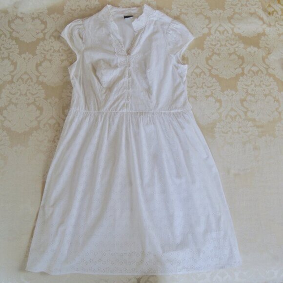Vintage Torrid White Eyelet Cottagecore Lined Dress 14 - Picture 2 of 13